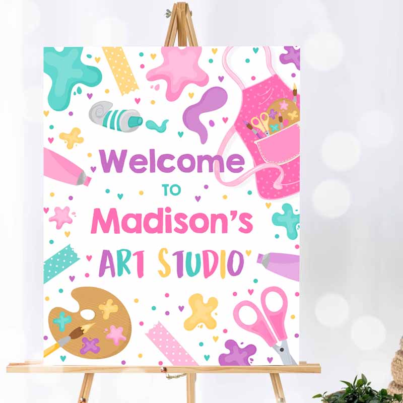 Art Kids Birthday Party, Painting Party, Rainbow Painting Party, Arts & Crafts Partys