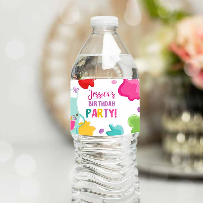 Art Party, Water Bottle Labels Painting Kids Birthday, Decor Craft Kids Birthday, Art Party, Favors Drink Labels Bottle Label