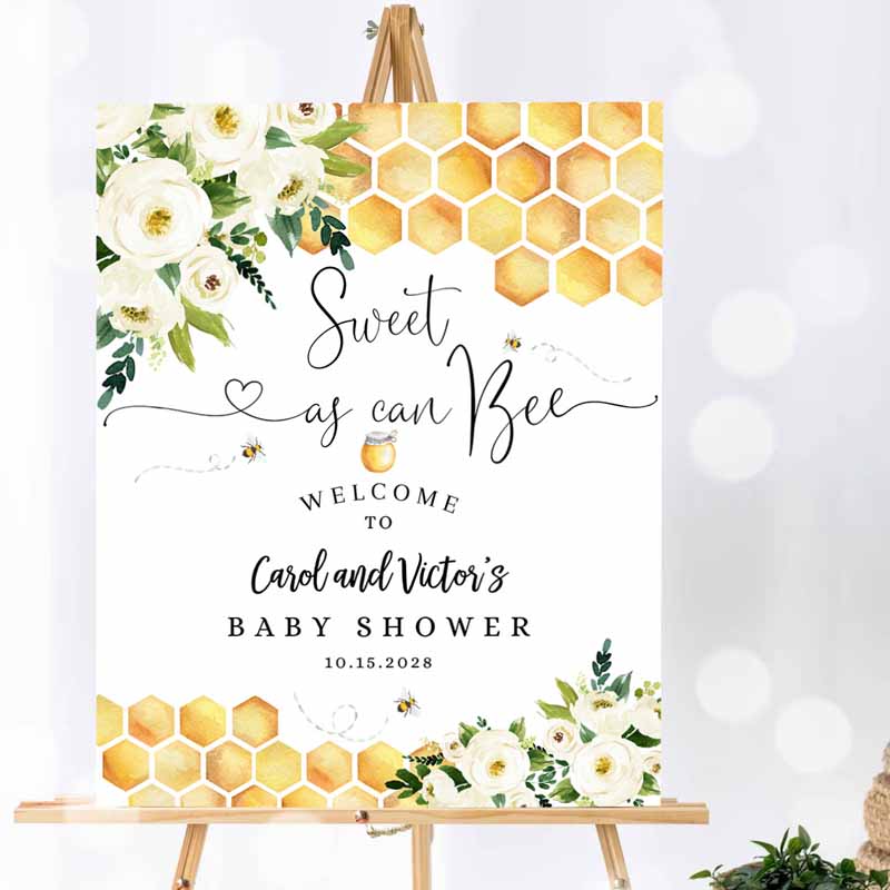 Bee Sweet As Can Bee Baby Shower Baby Sprinkle Welcome Sign, Yard Sign