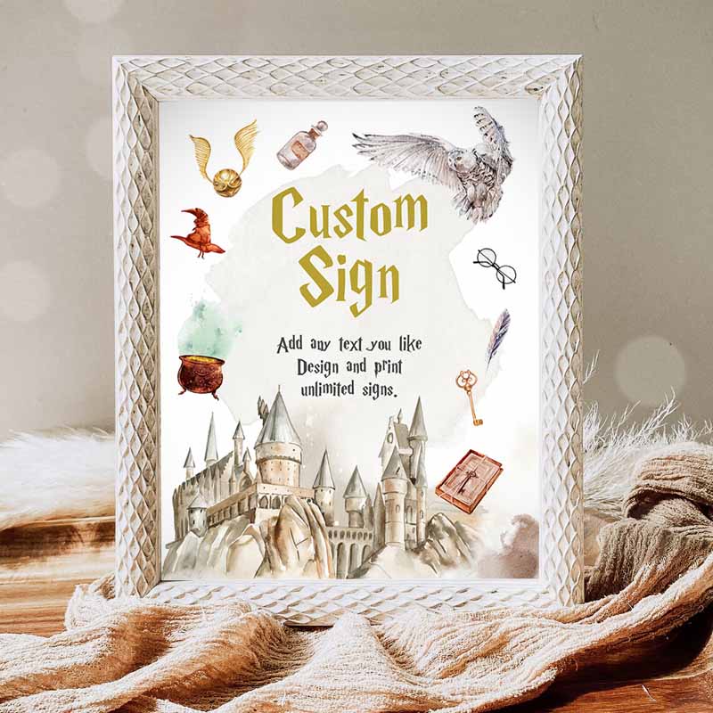 Wizard Kids Birthday, Decor Wizard Sign, Magic Schoole Chosen One Wizardry Castle Shower Sign