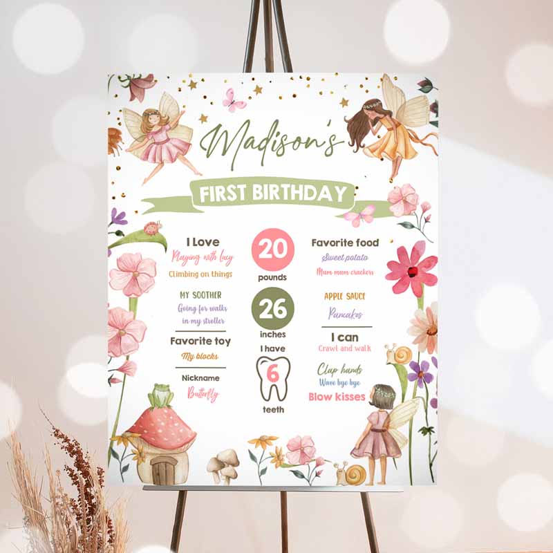 Fairy Kids Birthday, Fairy Tea Party, Girl Kids Birthday, Garden Party, Fairy First Kids Birthday, Template