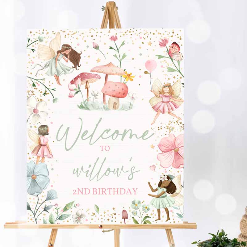 Fairy Kids Birthday Party, Whimsical Enchanted Magical Floral Fairy Princess Kids Birthday Partys