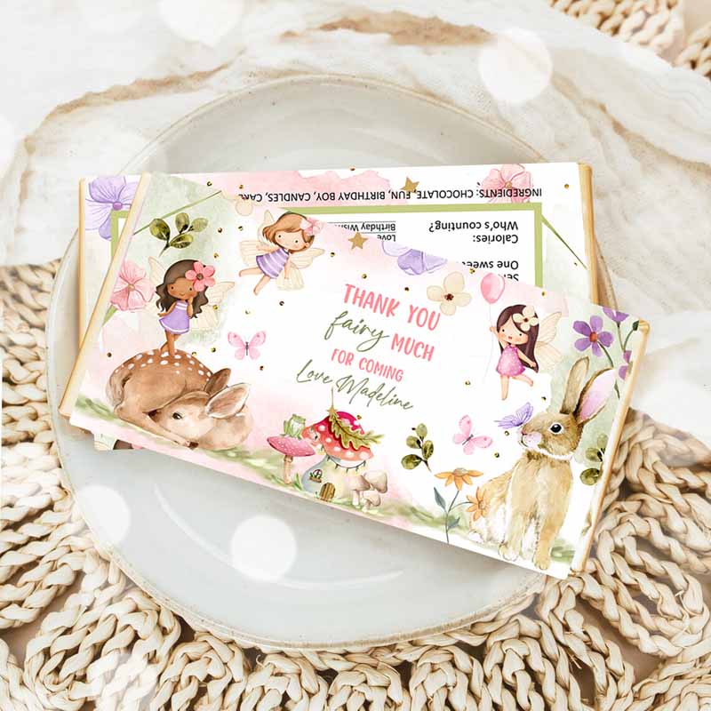 Fairy Candy Bar Wrapper Fairy Chocolate Bar Labels, Fairy Kids Birthday, Favors Forest Garden Girl