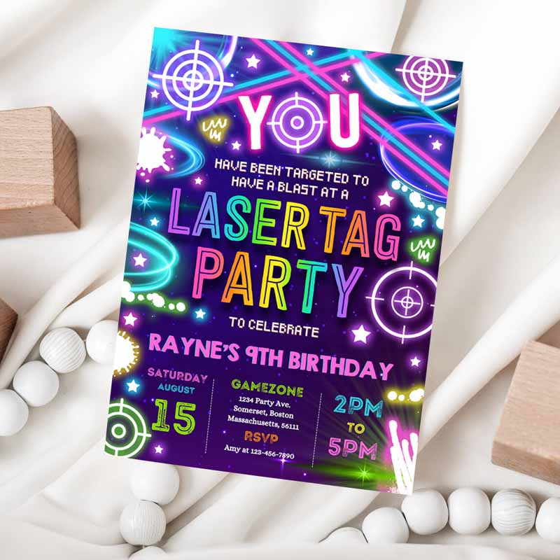 Laser Tag Kids Birthday, Neon Glow Laser Tag Kids Birthday Party, Neon Glow Laser Quasar Kids Birthday Party