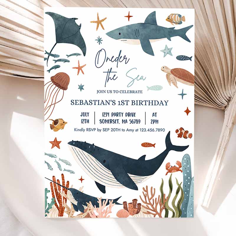 ONEder The Sea Kids Birthday, Under The Sea Kids Birthday, Whale Shark Sea Life Party