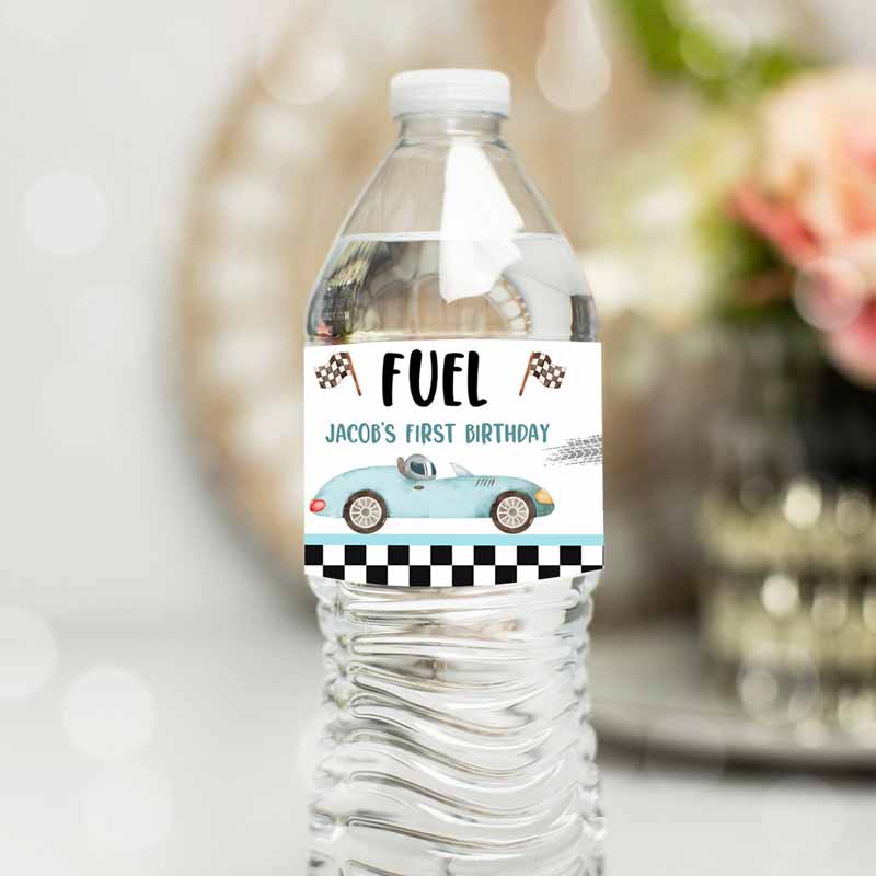 Race Car Water Bottle Labels Race Car Kids Birthday Party, Fuel Racing Kids Birthday, Boy Curious