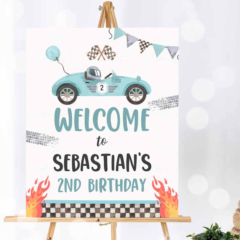 Race Car Welcome Sign, Two Fast Kids Birthday Party, Race Car Kids Birthday,Growing Up Two Fast Party