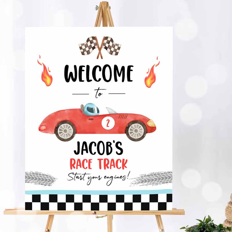 Racing Kids Birthday, Race Car Kids Birthday, Two Fast Two Curious Kids Birthday, Red Boy Decor