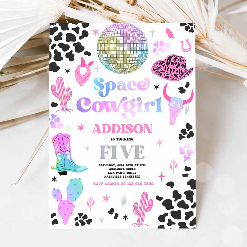 Space Cowgirl Kids Birthday, Cosmic Space Cowgirl Disco Kids Birthday Party, Nashville Rodeo Any Age Party