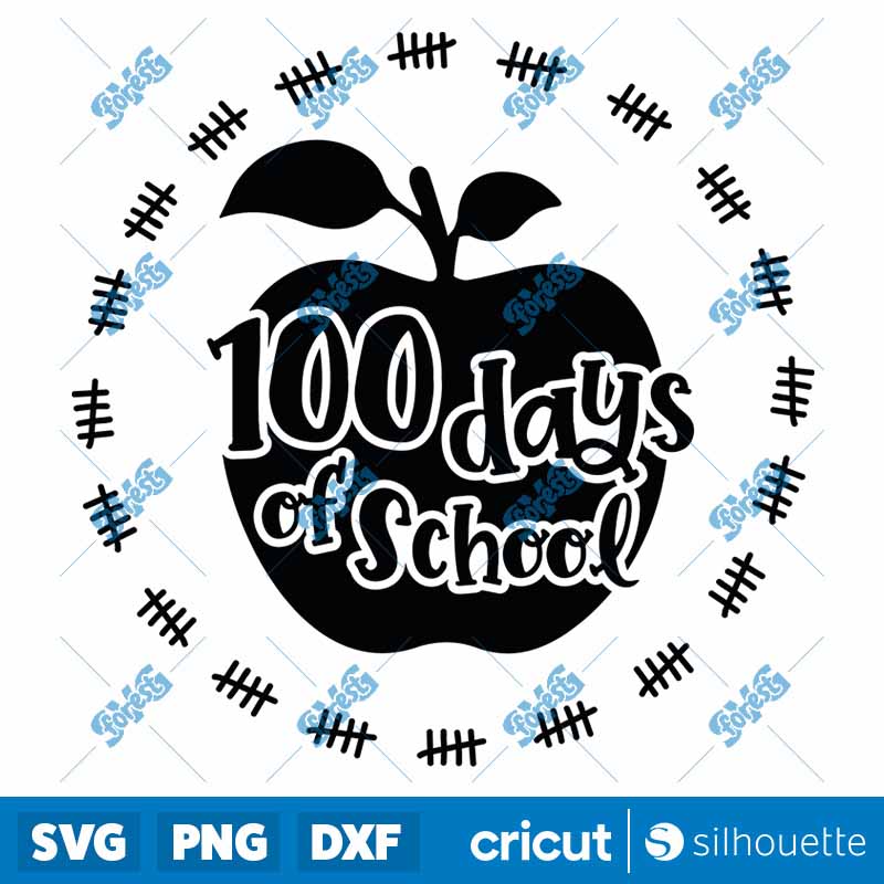 100 Days Apple SVG