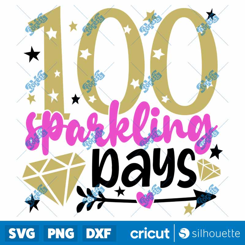 100 Sparkling Days SVG