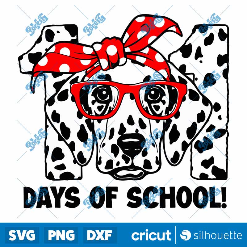 101 Days Of School Dalmatian
  Dog SVG