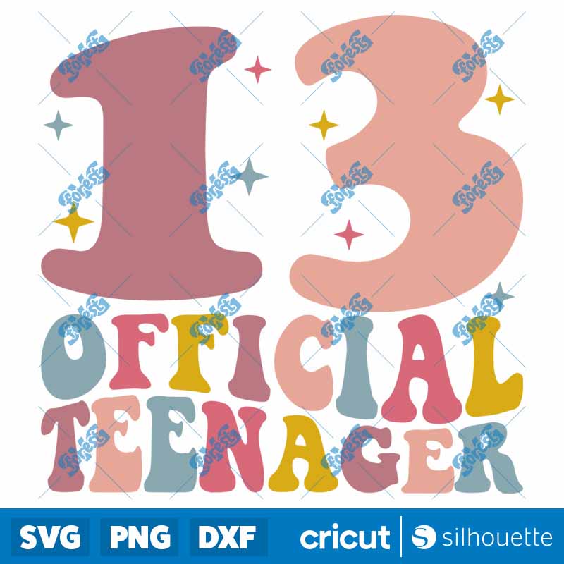 13 Official teenager SVG