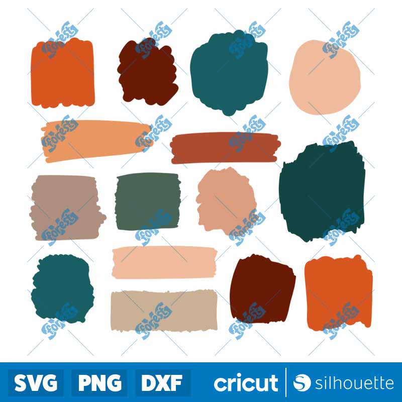 15 Brush Strokes SVG