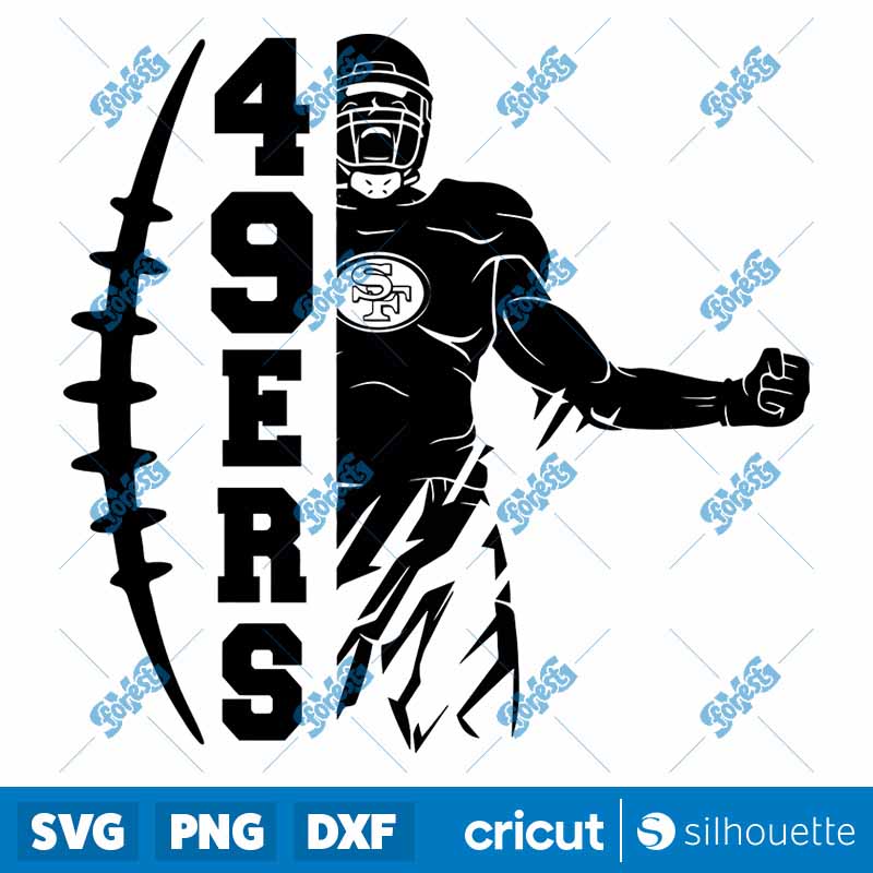 49Ers Football Player SVG