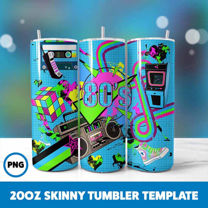 80s Theme Tumbler Wrap