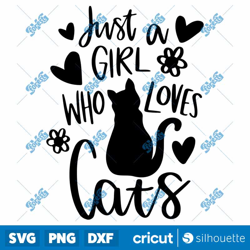 A Girl Who Loves Cats SVG