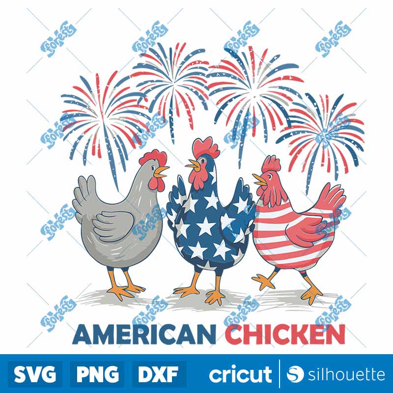 American Chicken Funny 4th Of
  July SVG