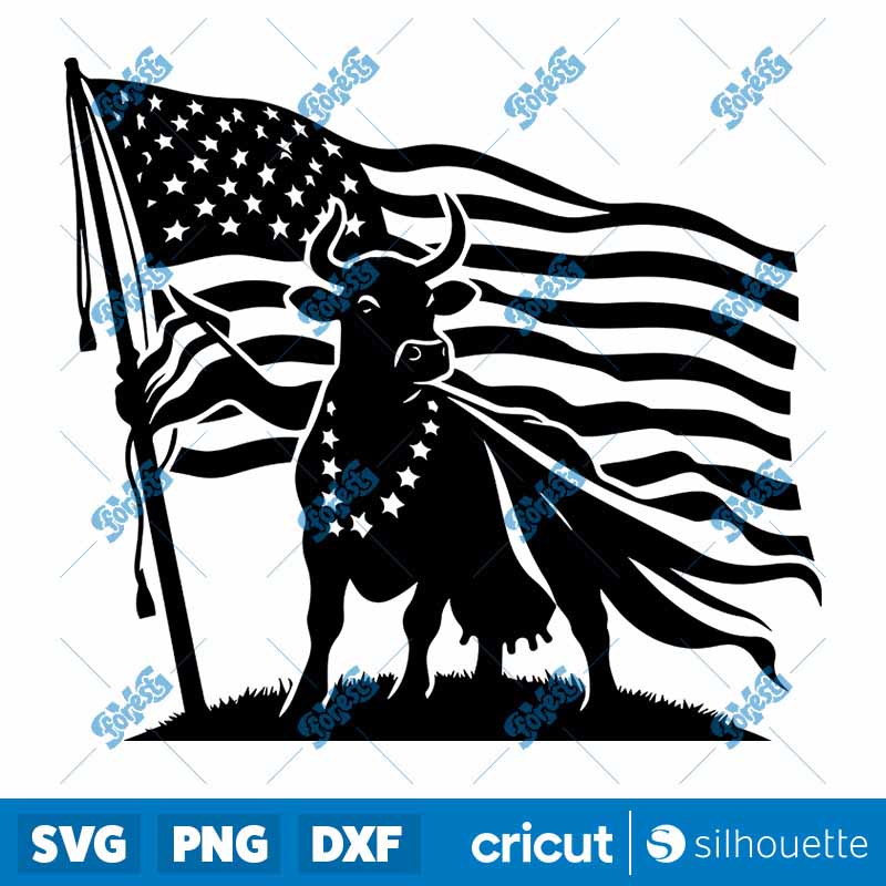 American Cow Soldier SVG