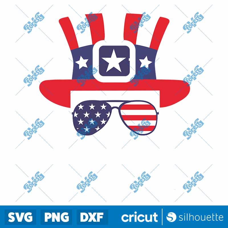 American Flag Sunglasses Skull
SVG