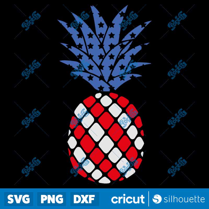 American Pineapple Flag SVG