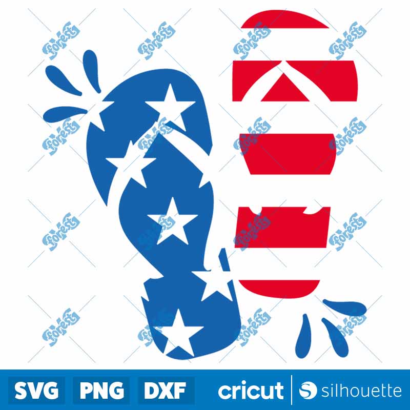 American USA Flag Flip Flops
SVG