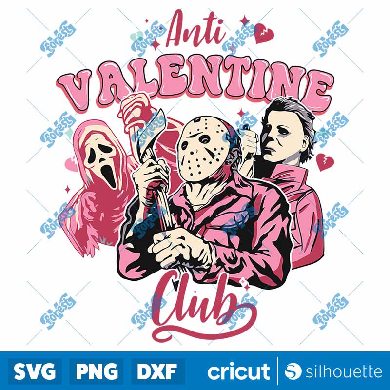 Anti Valentine Club Ghostface
  SVG