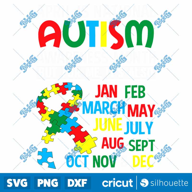 April is National AutI'm
  Awareness Month SVG