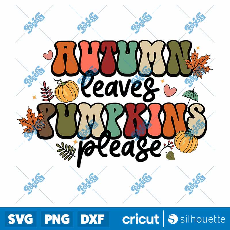 Autumn Leaves Pumpkins Please
  PNG