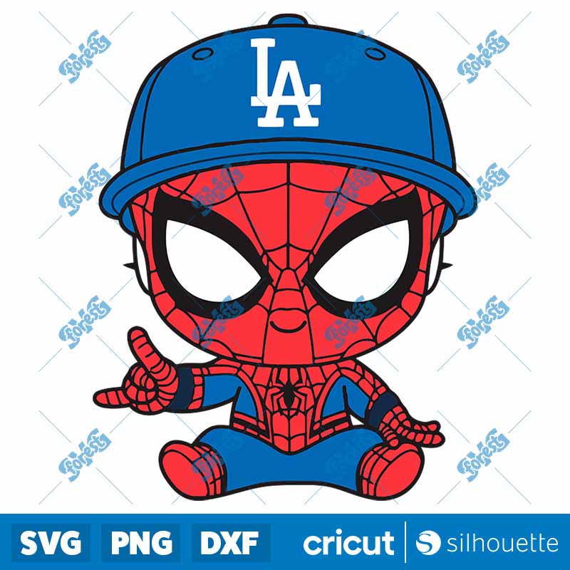 Baby Spiderman Los Angeles
  Dodgers SVG