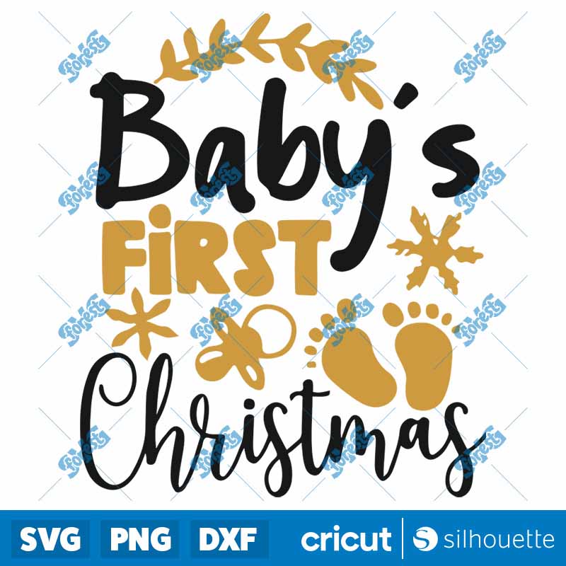 Babys First Christmas SVG