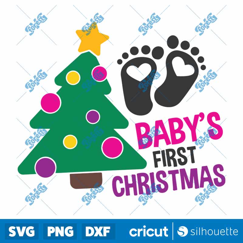 Babys First Christmas SVG