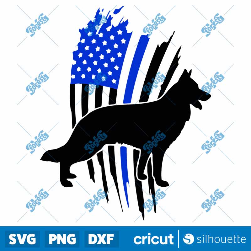 Back The Blue Clipart Us Flag
  Military Police K9 Dog SVG