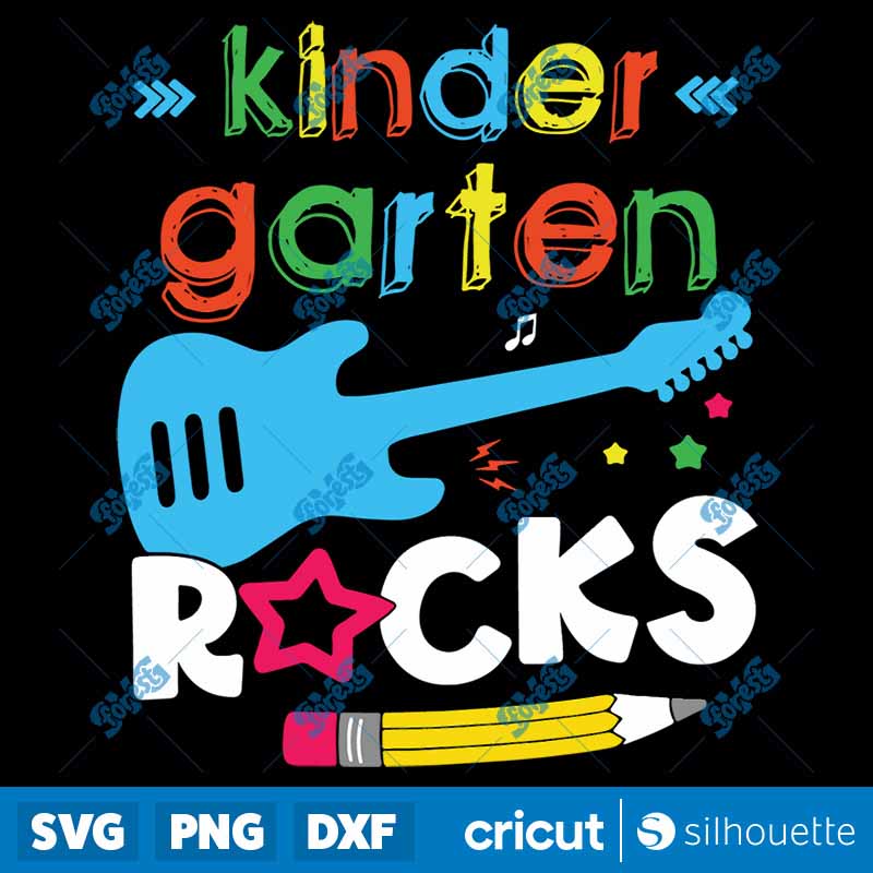 Back To School Kindergarten
Rocks Funny First Day Of School Cute SVG