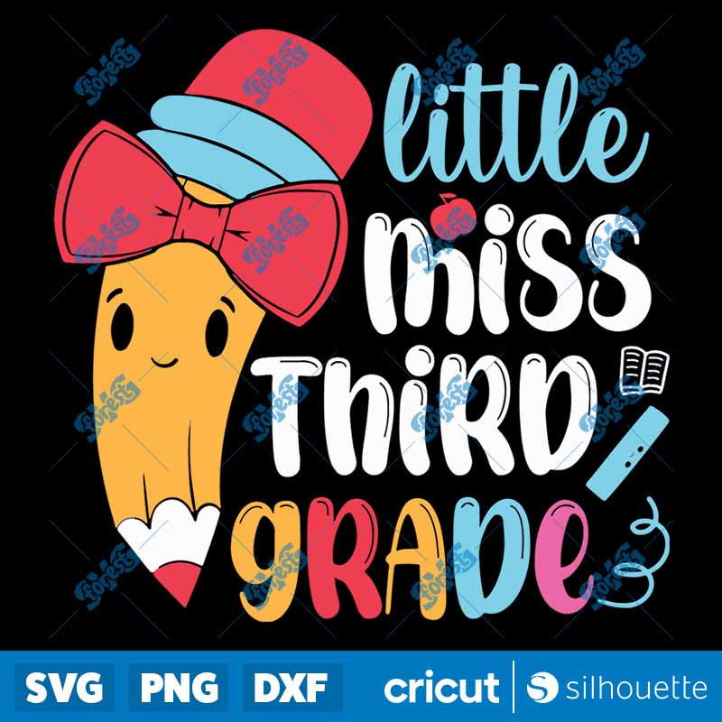 Back To School Little Miss
Third Grade Vintage SVG