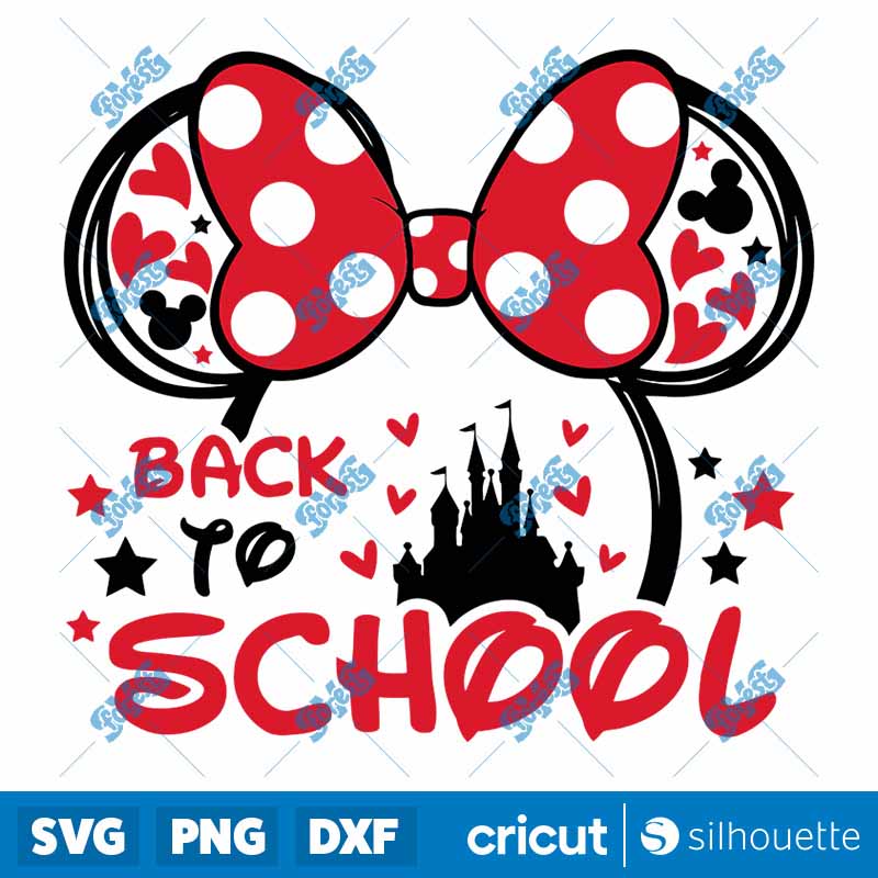 Back To School Minnie Mouse
  Head SVG