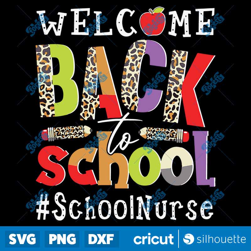 Back To School Nurse First Day
Of School Leopard SVG