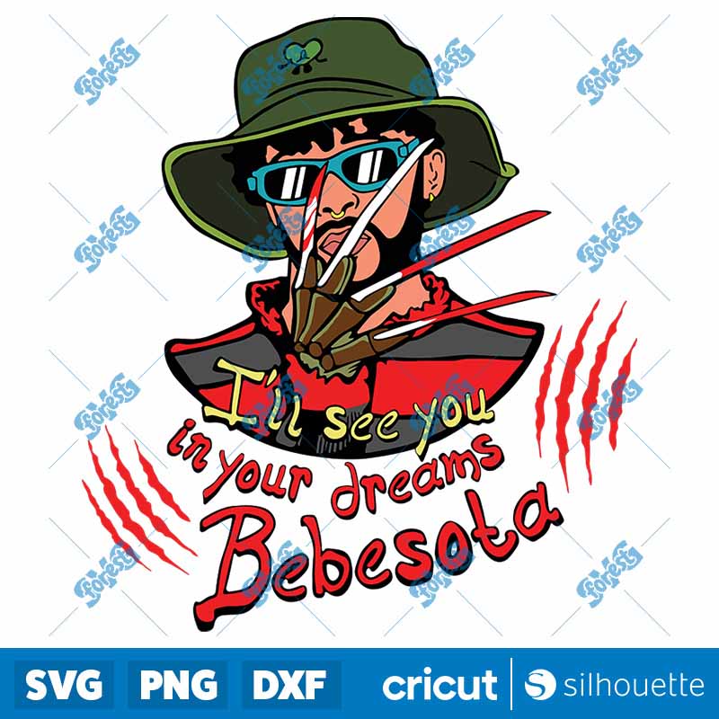 Bad Bunny Freddy Krueger SVG