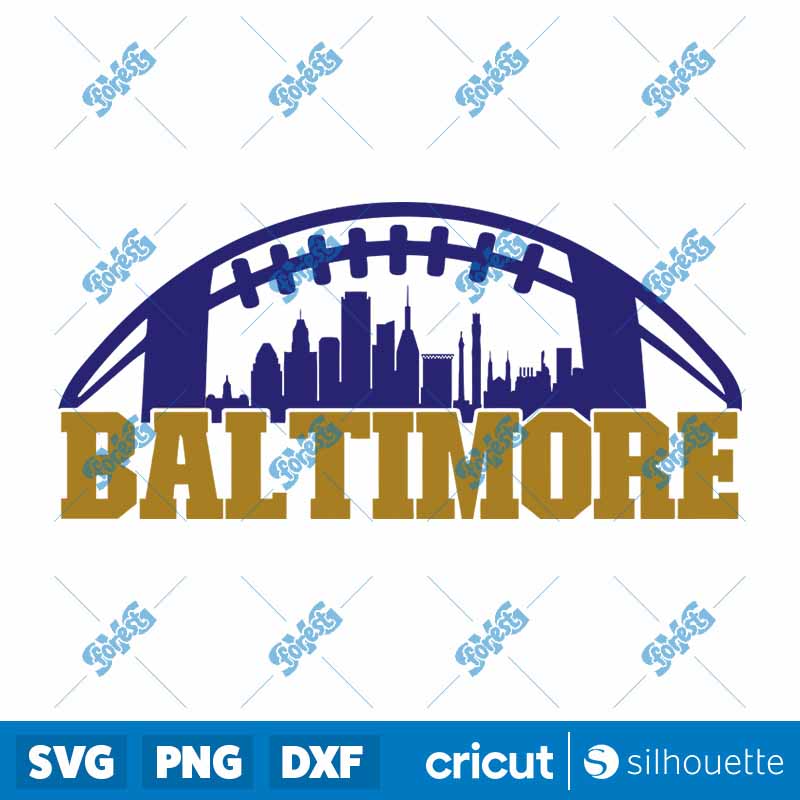 Baltimore Football Skyline SVG