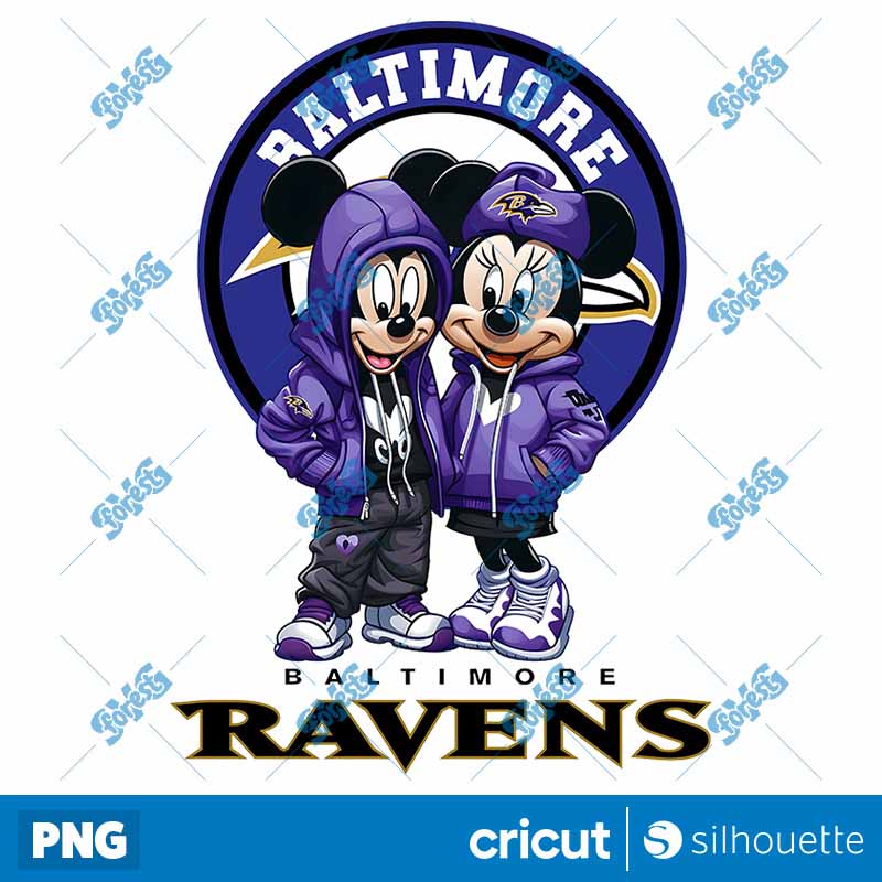 Baltimore Ravens Mickey Minnie
  NFL PNG