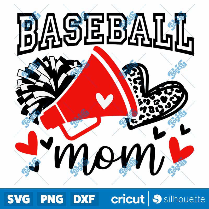 Baseball Mom Red SVG