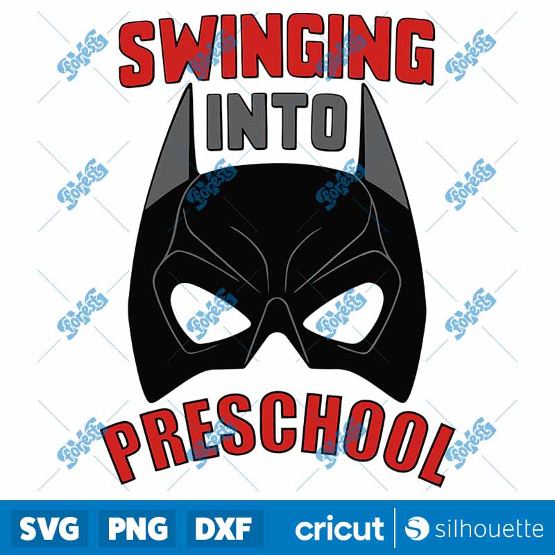 Batman Swinging Into Preschool
  SVG