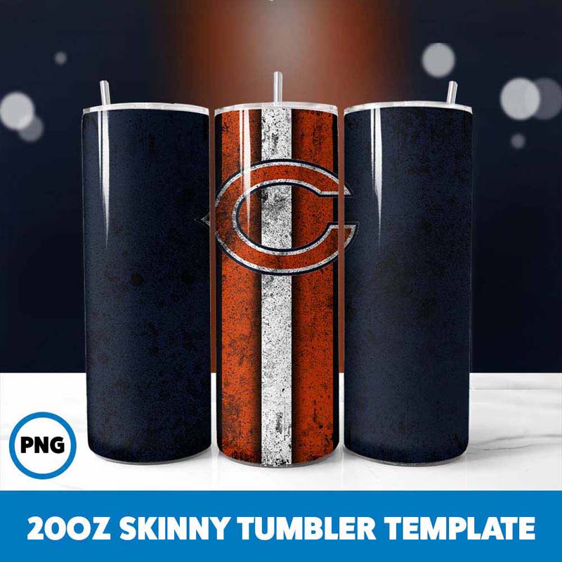 Bears Grunge Football Tumbler
  Wrap