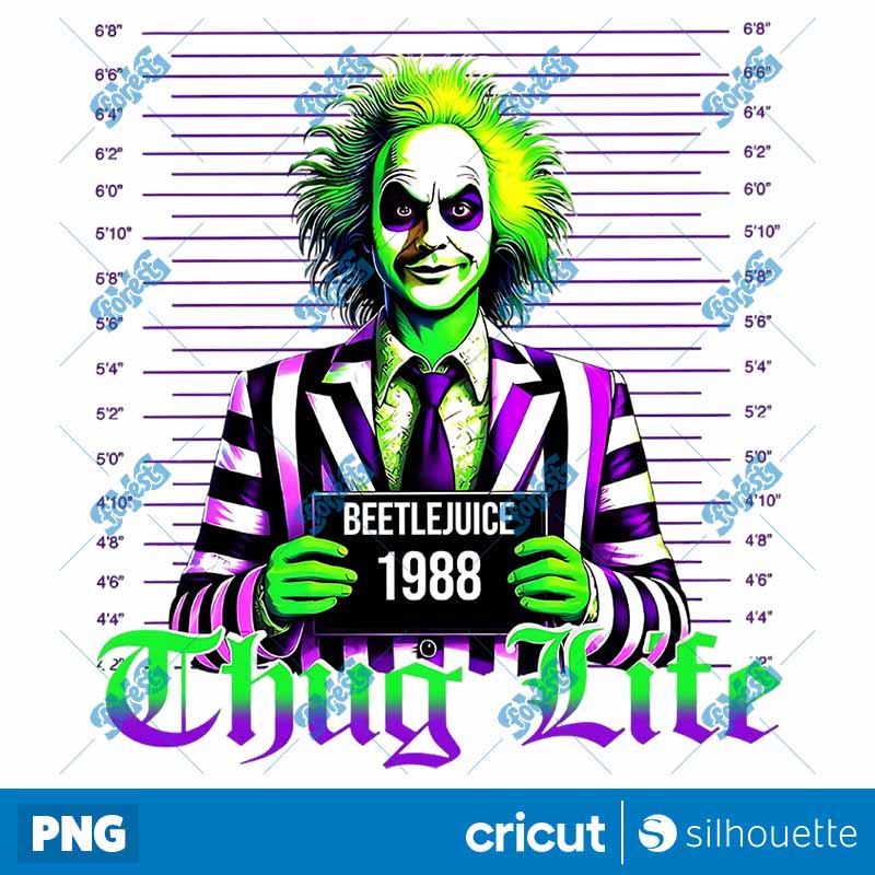 Beetlejuice 1988 Thug Life
  Halloween PNG