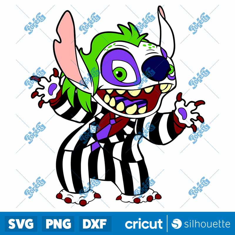 Beetlejuice x Stitch SVG