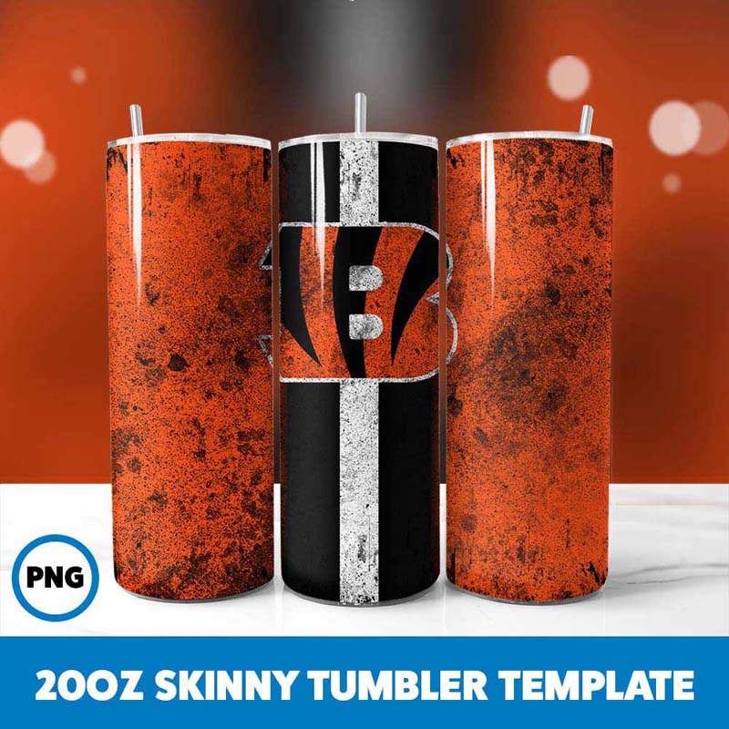 Bengals Grunge Tumbler Wrap