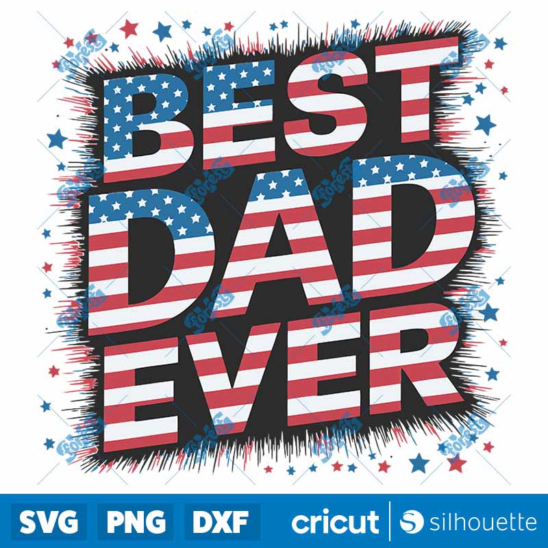 Best Dad Ever Retro America
  Dad SVG