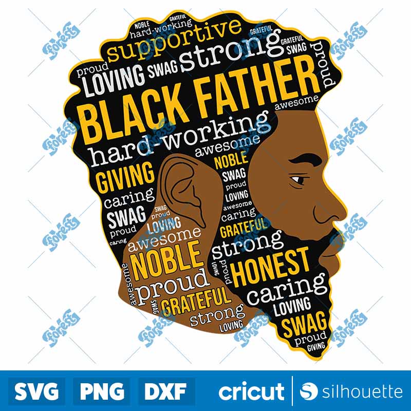 Black Father Sublimation SVG