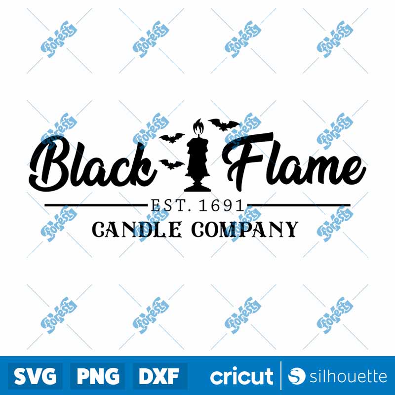 Black Flame Candle Company Est
  1961 Halloween SVG