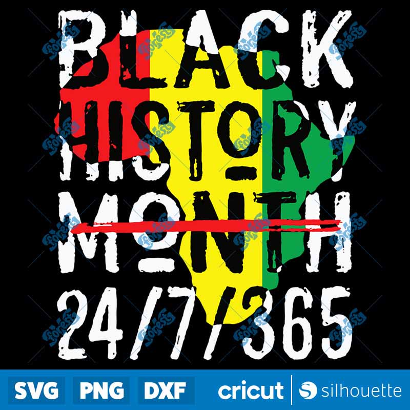 Black History Month 24-7-365
  SVG